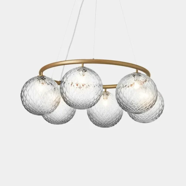 Louis Poulsen Deckenleuchten-Nuura Miira 6 Circular Pendelleuchte, Messing – klar