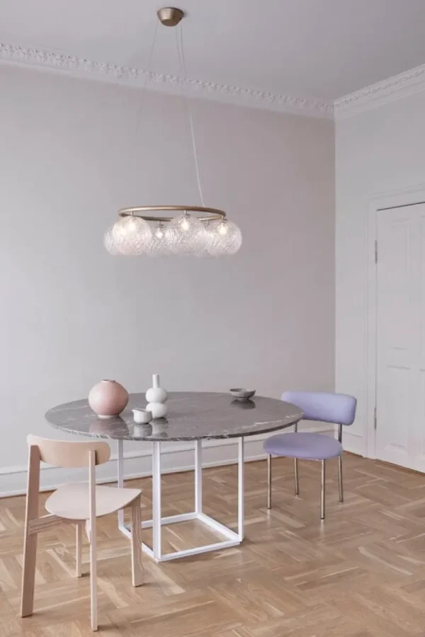 Louis Poulsen Deckenleuchten-Nuura Miira 6 Circular Pendelleuchte, Messing – klar