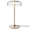 Louis Poulsen Tischlampen-Nuura Tischleuchte Blossi, Nordic Gold – klar