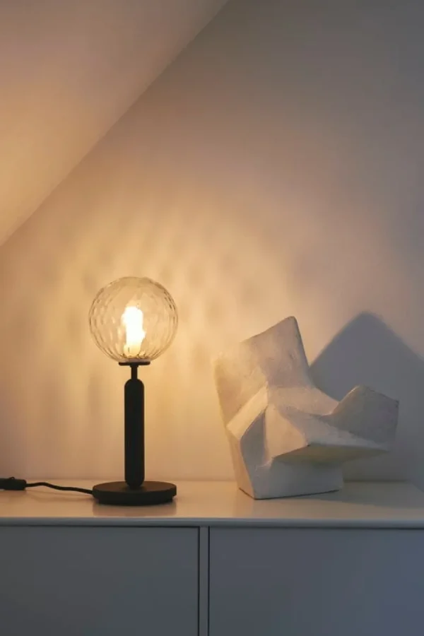 Nuura Tischlampen-Tischleuchte Miira, steingrau – klar