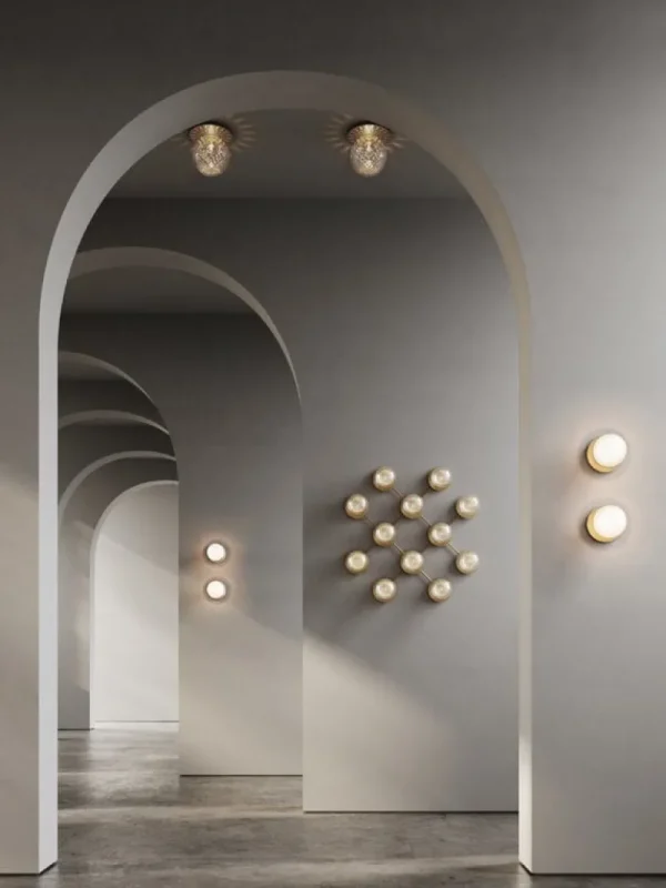 Sammode Wandleuchten | Deckenleuchten-Nuura Wand-/Deckenleuchte Liila 12, gold – opal