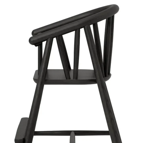 Kinder Oaklings Möbel Für Das Kinderzimmer^Saga Hochstuhl, schwarz gebeizte Eiche