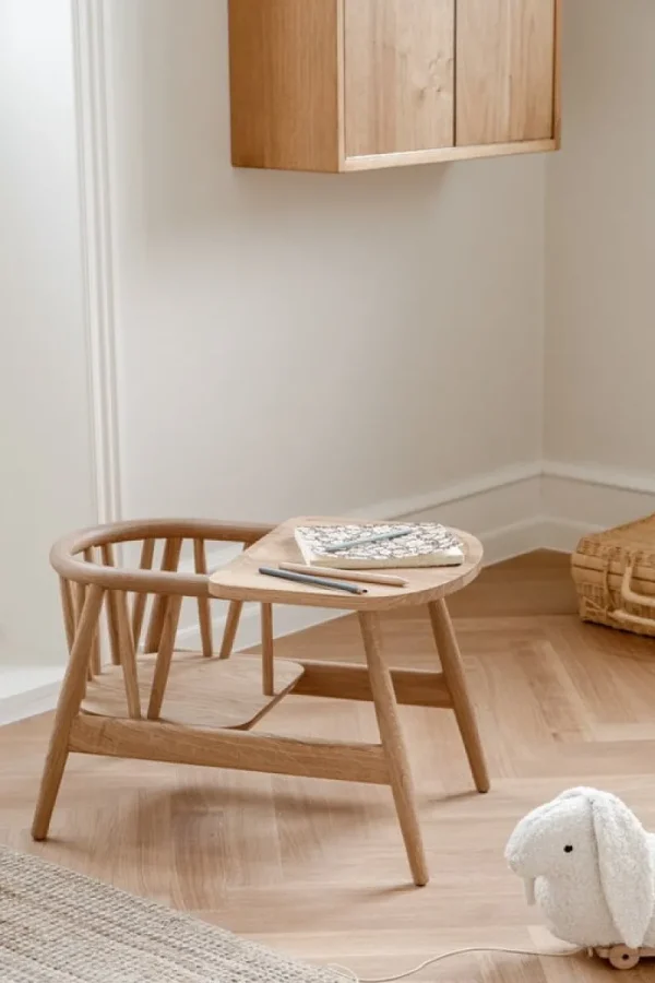 Kinder Oaklings Möbel Für Das Kinderzimmer^Smilla Kleinkinderstuhl mit Tablett, Eiche