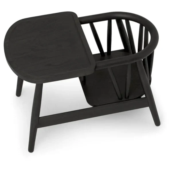 Kinder Oaklings Möbel Für Das Kinderzimmer^Smilla Kleinkinderstuhl mit Tablett, schwarz gebeizte Eiche