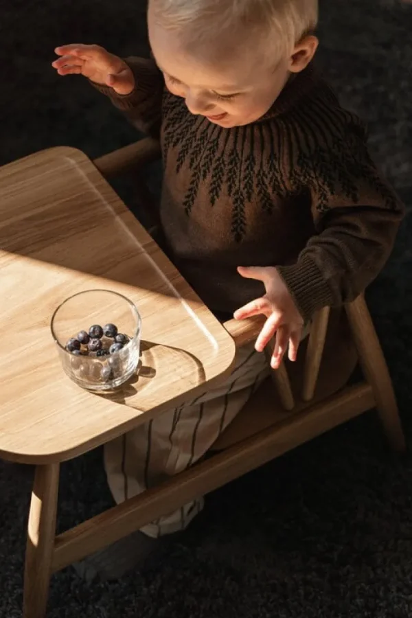 Kinder Oaklings Möbel Für Das Kinderzimmer^Smilla Kleinkinderstuhl mit Tablett, Eiche
