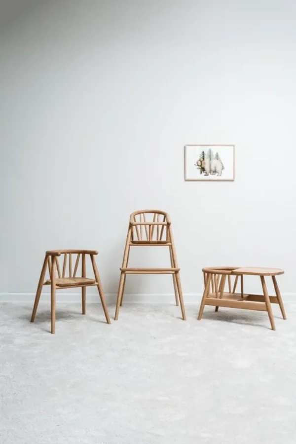 Kinder Oaklings Möbel Für Das Kinderzimmer^Smilla Kleinkinderstuhl mit Tablett, Eiche