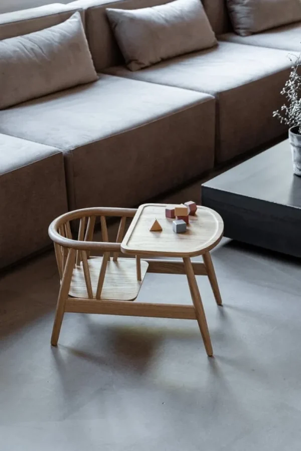 Kinder Oaklings Möbel Für Das Kinderzimmer^Smilla Kleinkinderstuhl mit Tablett, Eiche