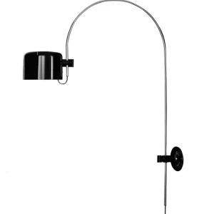 u00d6rsju00f6 Wandleuchten-Oluce Wandleuchte Coupé 1158, schwarz