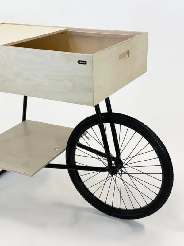 OOJA displays Präsentationsmöbel^K001 Wagen, Birke – Schwarz