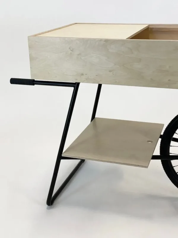 OOJA displays Präsentationsmöbel^K001 Wagen, Birke – Schwarz