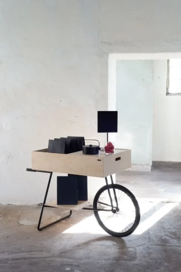 OOJA displays Präsentationsmöbel^K001 Wagen, Birke – Schwarz