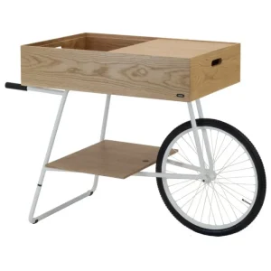 OOJA displays Präsentationsmöbel^K001 Wagen, Eiche – Weiß