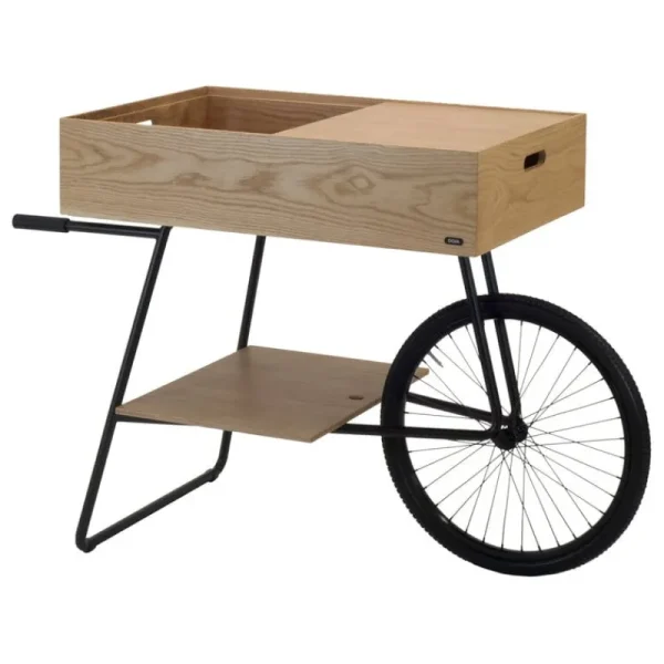 OOJA displays Präsentationsmöbel^K001 Wagen, Eiche – Schwarz