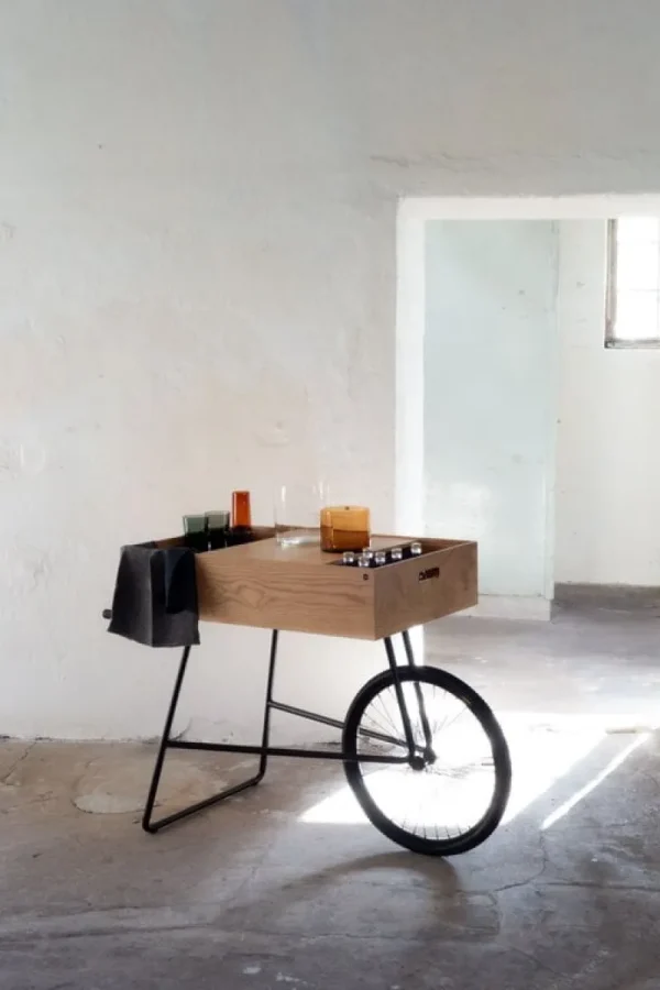 OOJA displays Präsentationsmöbel^K001 Wagen, Eiche – Schwarz