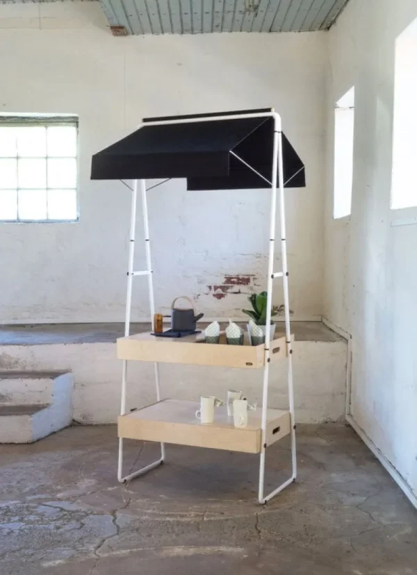 OOJA displays Präsentationsmöbel^T001 Theke, Birke – Weiß