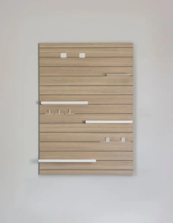 OOJA displays Präsentationsmöbel | Regale^W001 Wanddisplay, Eiche – Grau