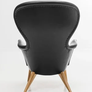 Vitra Sitzgelegenheiten-Ornäs Sessel Siesta, Eiche - schwarzes Leder Sørensen