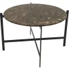Fogia Tische-OX Denmarq Deck Tisch 80 cm, brauner Marmor – Schwarz