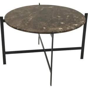 Fogia Tische-OX Denmarq Deck Tisch 80 cm, brauner Marmor – Schwarz