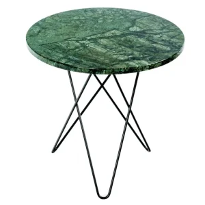 Audo Copenhagen Tische-OX Denmarq Tall Mini O Tisch, schwarz – grüner Marmor