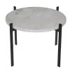 ferm LIVING Tische-OX Denmarq Tisch Single Deck, schwarz – weißer Marmor