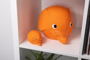 Palaset Dekorationsgegenstände^Medi Elefant Spardose, Sunrise Orange