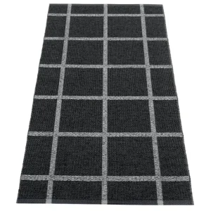 Pappelina Outdoor-textilien^Ada Teppich 70 x 150 cm, Schwarz – Granitgrau Metallic