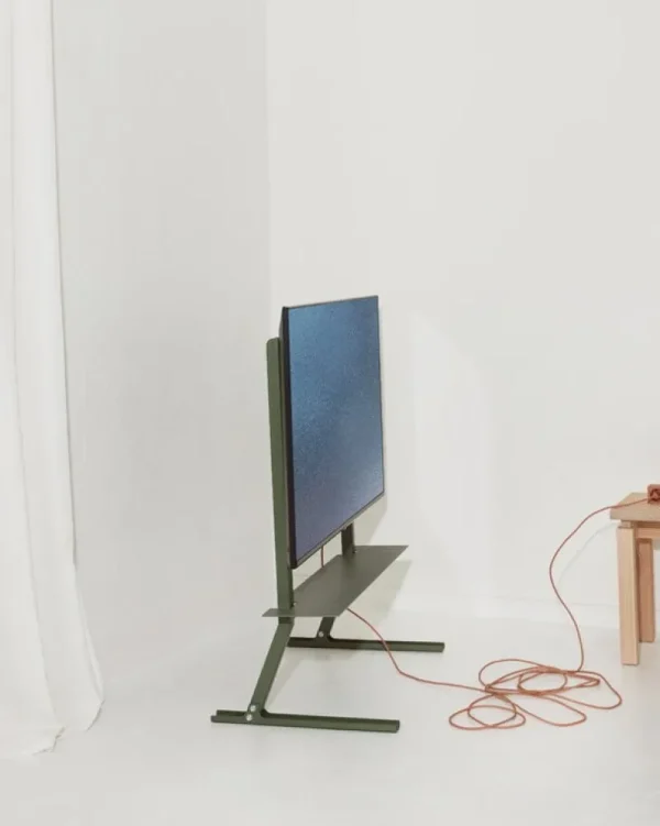 Pedestal Aufbewahrungsmöbel-Bendy Tall TV-Ständer, Moosgrün