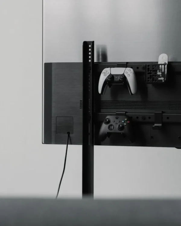 Audo Copenhagen Aufbewahrungsmöbel-Pedestal Bendy Tall TV-Ständer, Charcoal
