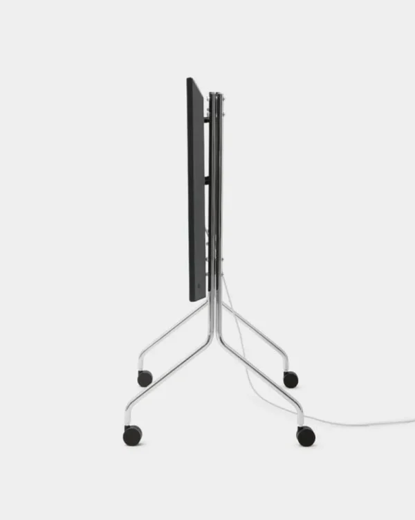 Pedestal Aufbewahrungsmöbel-Moon Rollin’ TV-Ständer, Chrom