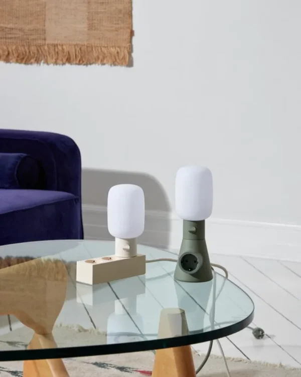 HAY Tischlampen-Pedestal Plug-in Leuchte, Pearl