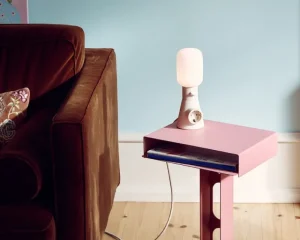 HAY Tischlampen-Pedestal Plug-in Leuchte, Pearl