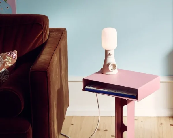 HAY Tischlampen-Pedestal Plug-in Leuchte, Pearl