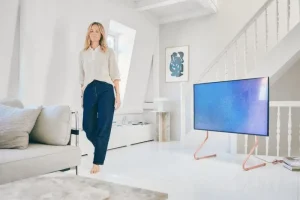 Pedestal Aufbewahrungsmöbel-Sway TV-Ständer, Dusty Rose