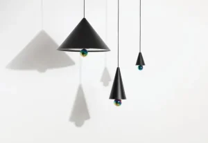 Petite Friture Deckenleuchten-Cherry LED Pendelleuchte, groß, Schwarz