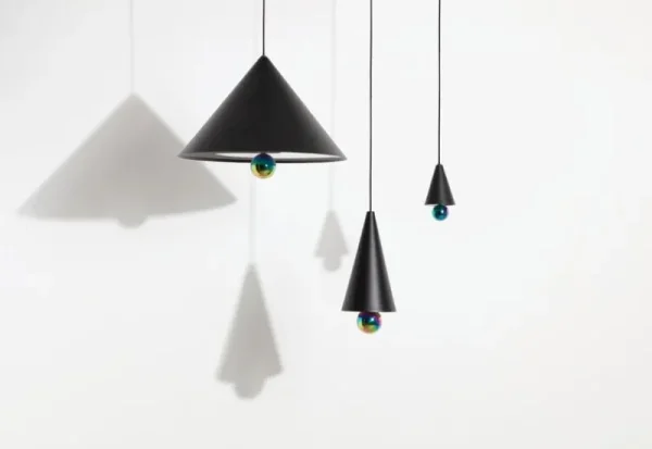 Petite Friture Deckenleuchten-Cherry LED Pendelleuchte, groß, Schwarz