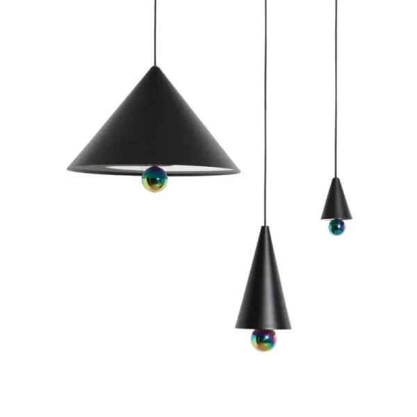 Petite Friture Deckenleuchten-Cherry LED Pendelleuchte, groß, Schwarz