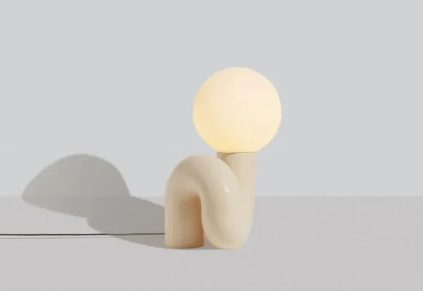 GUBI Tischlampen-Petite Friture Neotenic Tischleuchte, 51 cm, Vanille