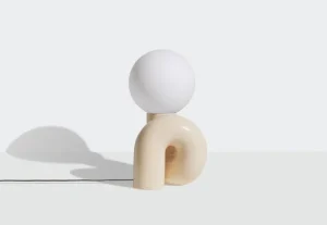 GUBI Tischlampen-Petite Friture Neotenic Tischleuchte, 51 cm, Vanille