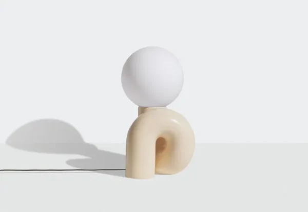 GUBI Tischlampen-Petite Friture Neotenic Tischleuchte, 51 cm, Vanille