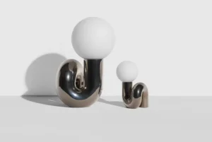 Petite Friture Tischlampen-Neotenic Tischleuchte, 51 cm, Platin