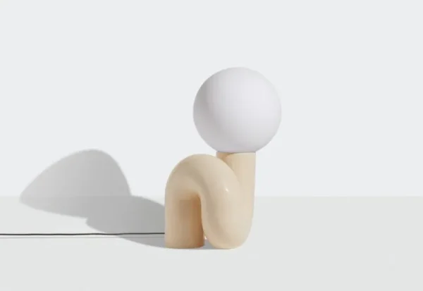GUBI Tischlampen-Petite Friture Neotenic Tischleuchte, 51 cm, Vanille