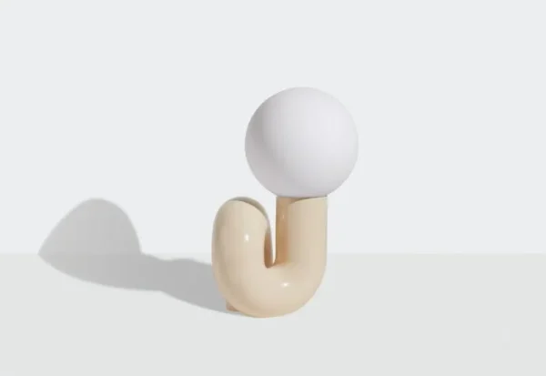 GUBI Tischlampen-Petite Friture Neotenic Tischleuchte, 51 cm, Vanille