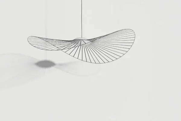 Hartu00f4 Deckenleuchten-Petite Friture Vertigo Nova Pendelleuchte, 190 cm, Schwarz - weißes Glas