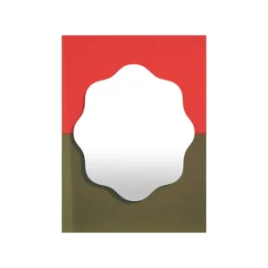 Klong Spiegel-Petite Friture Wander Spiegel, 40 x 55 cm, Zinnoberrot - Khaki