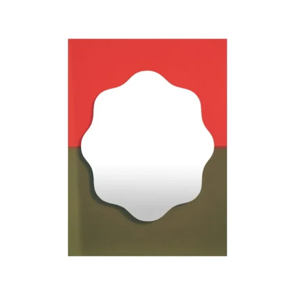Klong Spiegel-Petite Friture Wander Spiegel, 40 x 55 cm, Zinnoberrot - Khaki