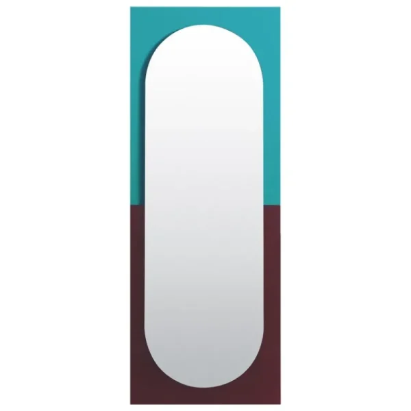 Montana Furniture Spiegel-Petite Friture Wander Spiegel, 67 x 176 cm, Smaragdgrün - Kirschrot