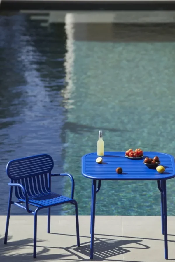 Petite Friture Terrassenmöbel | Sitzgelegenheiten^Week-end Brückenstuhl, blau