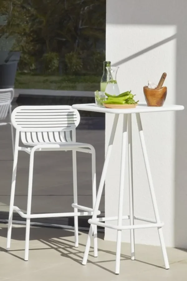 Petite Friture Terrassenmöbel | Sitzgelegenheiten^Week-end hoher Hocker, weiß