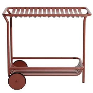 Petite Friture Terrassenmöbel | Tische^Week-end Rollwagen, Braunrot